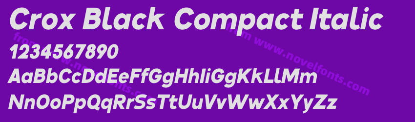 Crox Black Compact ItalicPreview
