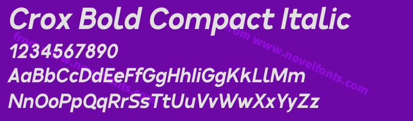 Crox Bold Compact ItalicPreview Crox Bold Compact ItalicPreview