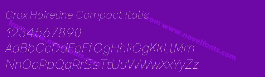 Crox Haireline Compact ItalicPreview Crox Haireline Compact ItalicPreview