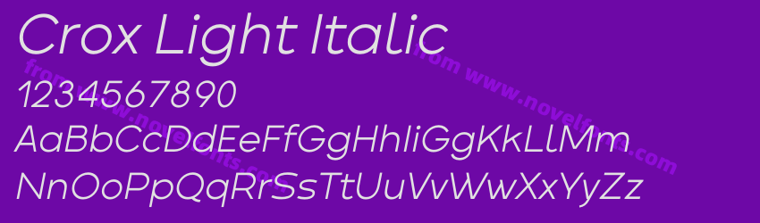 Crox Light ItalicPreview Crox Light ItalicPreview