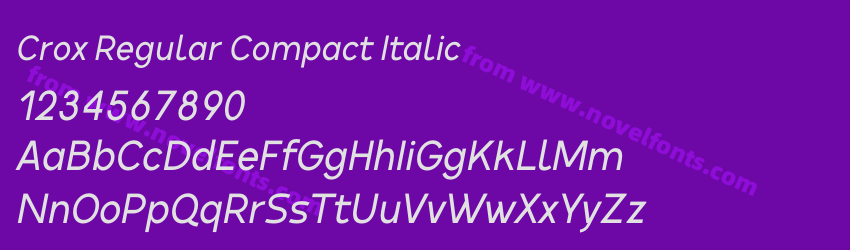 Crox Regular Compact ItalicPreview Crox Regular Compact ItalicPreview