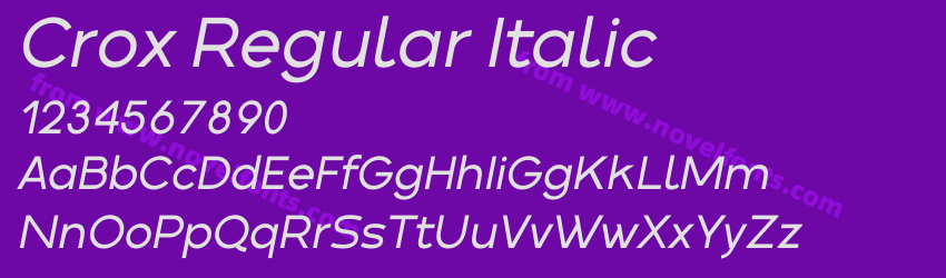 Crox Regular ItalicPreview Crox Regular ItalicPreview