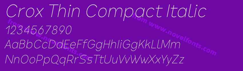 Crox Thin Compact ItalicPreview Crox Thin Compact ItalicPreview