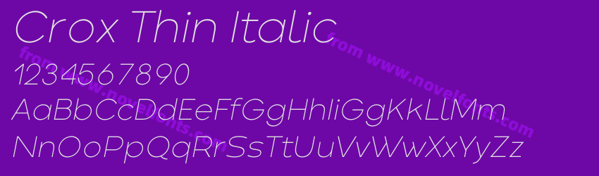 Crox Thin ItalicPreview Crox Thin ItalicPreview
