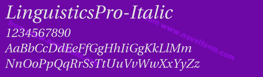 LinguisticsPro-ItalicPreview