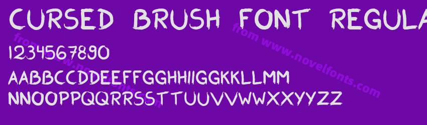 Cursed Brush Font RegularPreview Cursed Brush Font RegularPreview