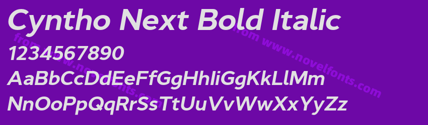 Cyntho Next Bold ItalicPreview Cyntho Next Bold ItalicPreview