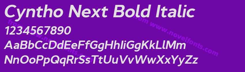Cyntho Next Bold ItalicPreview Cyntho Next Bold ItalicPreview