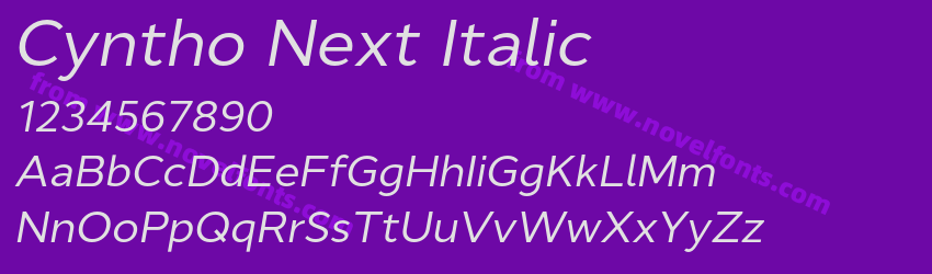 Cyntho Next ItalicPreview
