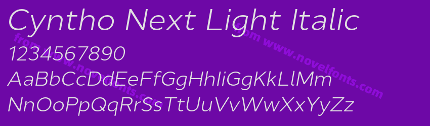 Cyntho Next Light ItalicPreview Cyntho Next Light ItalicPreview