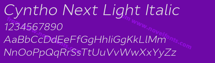 Cyntho Next Light ItalicPreview Cyntho Next Light ItalicPreview