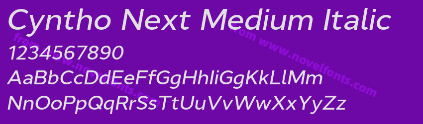 Cyntho Next Medium ItalicPreview Cyntho Next Medium ItalicPreview