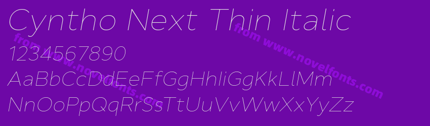 Cyntho Next Thin ItalicPreview Cyntho Next Thin ItalicPreview