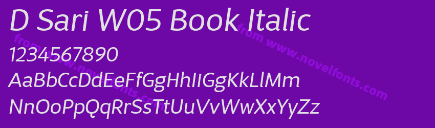 D Sari W05 Book ItalicPreview D Sari W05 Book ItalicPreview