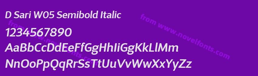 D Sari W05 Semibold ItalicPreview