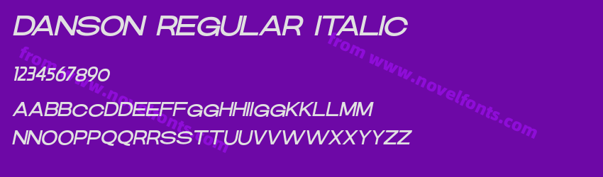 DANSON REGULAR ITALICPreview DANSON REGULAR ITALICPreview