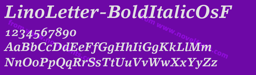 LinoLetter-BoldItalicOsFPreview