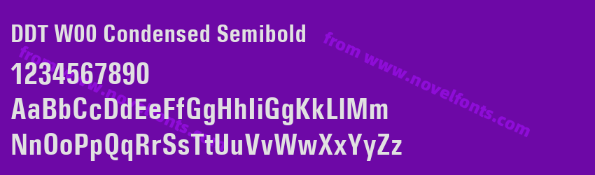 DDT W00 Condensed SemiboldPreview DDT W00 Condensed SemiboldPreview