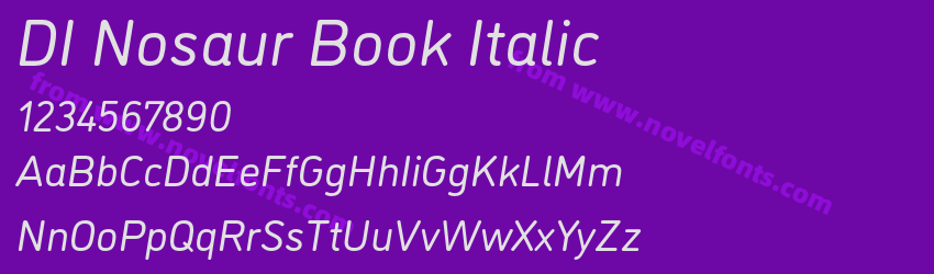 DI Nosaur Book ItalicPreview DI Nosaur Book ItalicPreview