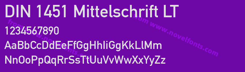 DIN 1451 Mittelschrift LTPreview DIN 1451 Mittelschrift LTPreview