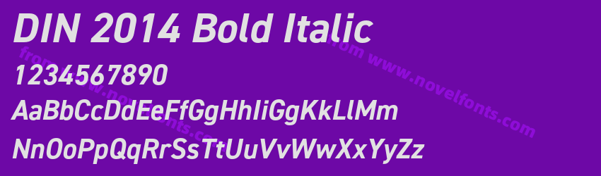 DIN 2014 Bold ItalicPreview DIN 2014 Bold ItalicPreview
