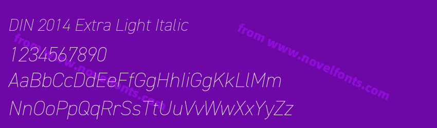 DIN 2014 Extra Light ItalicPreview DIN 2014 Extra Light ItalicPreview