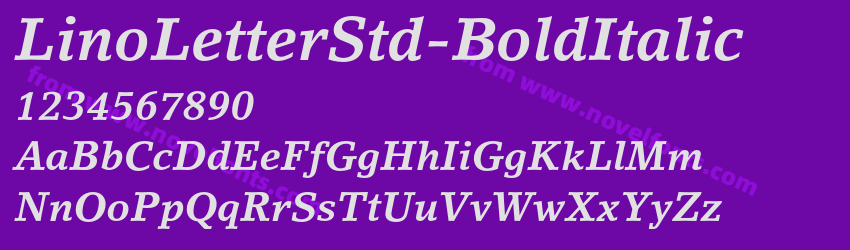 LinoLetterStd-BoldItalicPreview