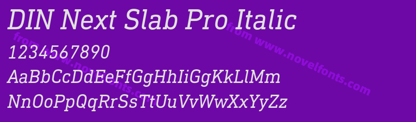 DIN Next Slab Pro ItalicPreview