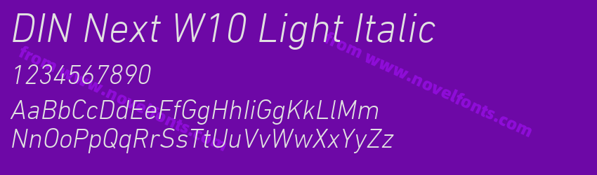 DIN Next W10 Light ItalicPreview DIN Next W10 Light ItalicPreview