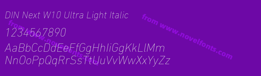 DIN Next W10 Ultra Light ItalicPreview DIN Next W10 Ultra Light ItalicPreview