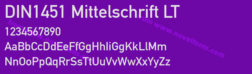 DIN1451 Mittelschrift LTPreview DIN1451 Mittelschrift LTPreview