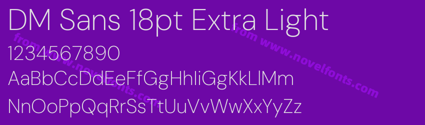 DM Sans 18pt Extra LightPreview