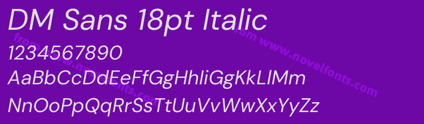 DM Sans 18pt ItalicPreview DM Sans 18pt ItalicPreview