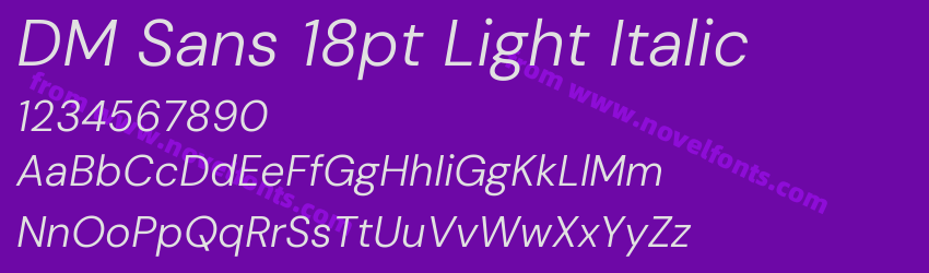 DM Sans 18pt Light ItalicPreview DM Sans 18pt Light ItalicPreview