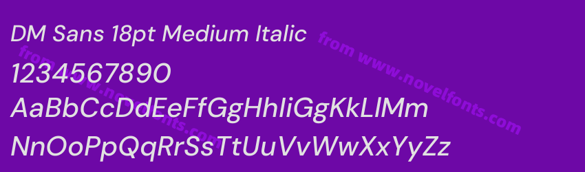 DM Sans 18pt Medium ItalicPreview DM Sans 18pt Medium ItalicPreview