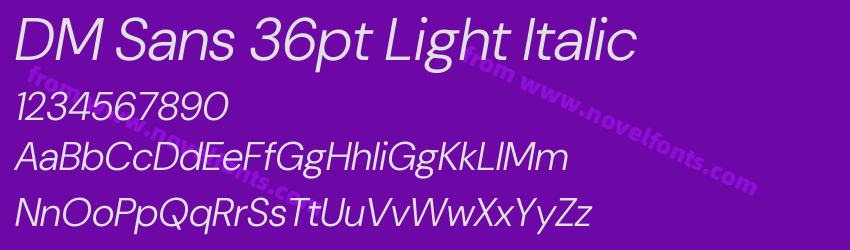 DM Sans 36pt Light ItalicPreview DM Sans 36pt Light ItalicPreview
