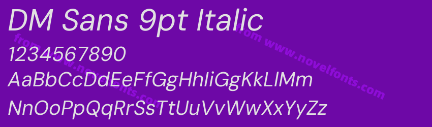 DM Sans 9pt ItalicPreview DM Sans 9pt ItalicPreview