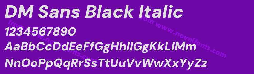 DM Sans Black ItalicPreview DM Sans Black ItalicPreview