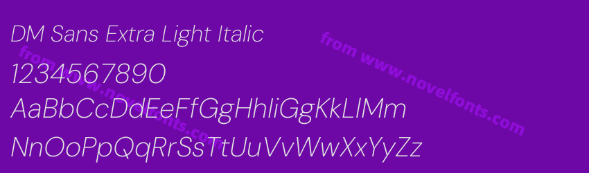 DM Sans Extra Light ItalicPreview DM Sans Extra Light ItalicPreview