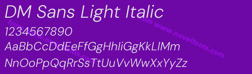 DM Sans Light ItalicPreview DM Sans Light ItalicPreview