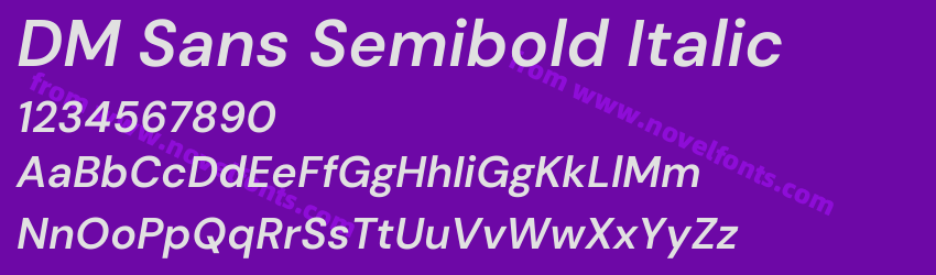 DM Sans Semibold ItalicPreview DM Sans Semibold ItalicPreview