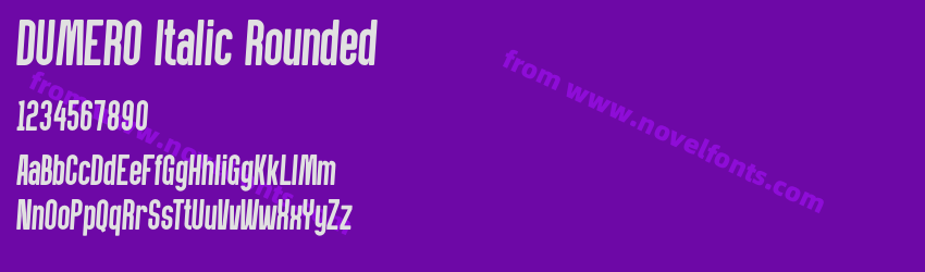 DUMERO Italic RoundedPreview DUMERO Italic RoundedPreview