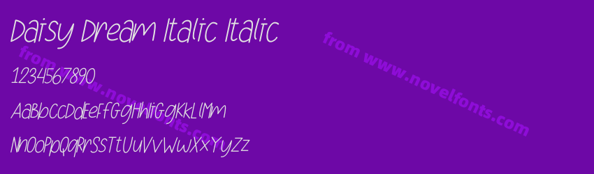Daisy Dream Italic ItalicPreview Daisy Dream Italic ItalicPreview