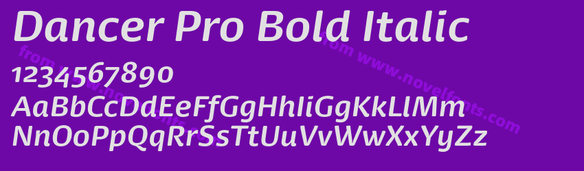 Dancer Pro Bold ItalicPreview