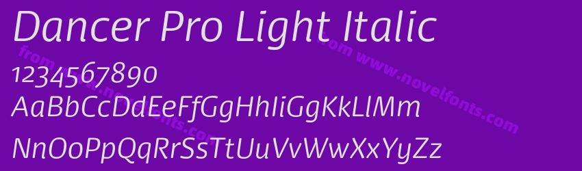 Dancer Pro Light ItalicPreview