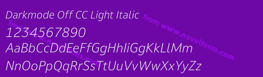 Darkmode Off CC Light ItalicPreview Darkmode Off CC Light ItalicPreview