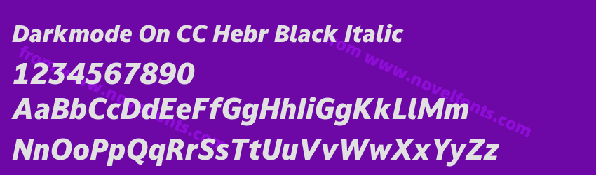 Darkmode On CC Hebr Black ItalicPreview Darkmode On CC Hebr Black ItalicPreview