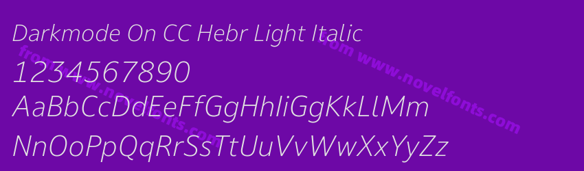 Darkmode On CC Hebr Light ItalicPreview Darkmode On CC Hebr Light ItalicPreview