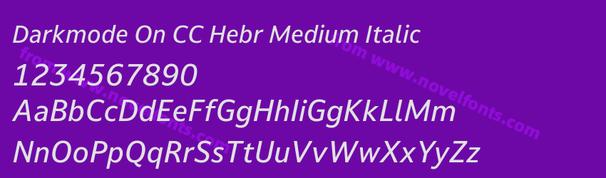 Darkmode On CC Hebr Medium ItalicPreview Darkmode On CC Hebr Medium ItalicPreview