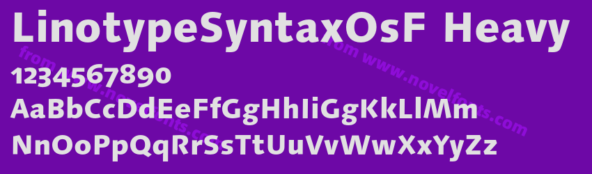 LinotypeSyntaxOsF HeavyPreview